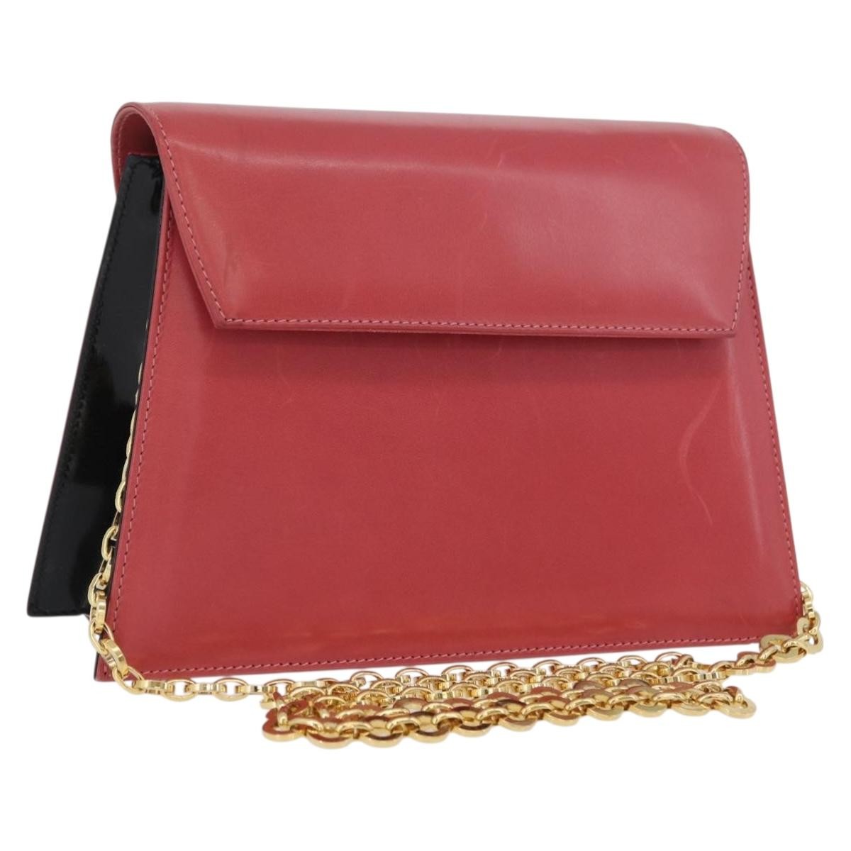 Salvatore Ferragamo Vintage Chain Leather, Pink, Leather, Shoulder Bag