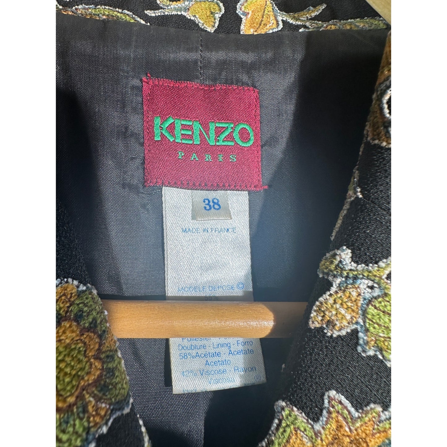 KENZO Floral Tweed Blazer Jacket