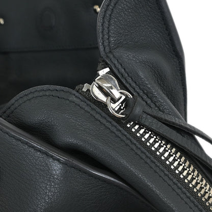 Balenciaga Papier A4 Zip Around Classic Studs Leather, Gray, Leather, Tote Bag