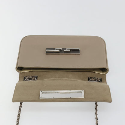 Fendi 3Baguette Convertible Calfskin, Beige, Leather, Crossbody Bag
