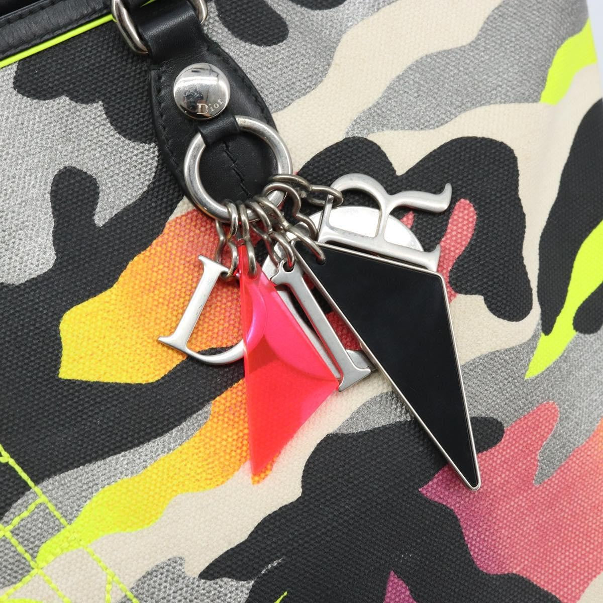 Christian Dior Open Limited Edition Anselm Reyle Camouflage Canvas, Multicolour, Canvas, Tote Bag