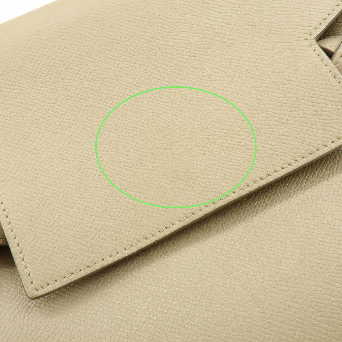 Celine Belt Textured Leather, Beige, Leather, Handbag