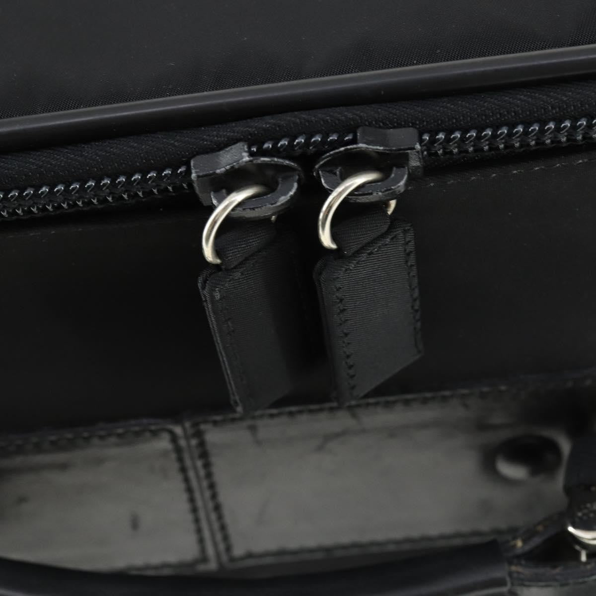 Prada Trolley Rolling Luggage Tessuto and Saffiano Leather, Black, Nylon, Travel Bag