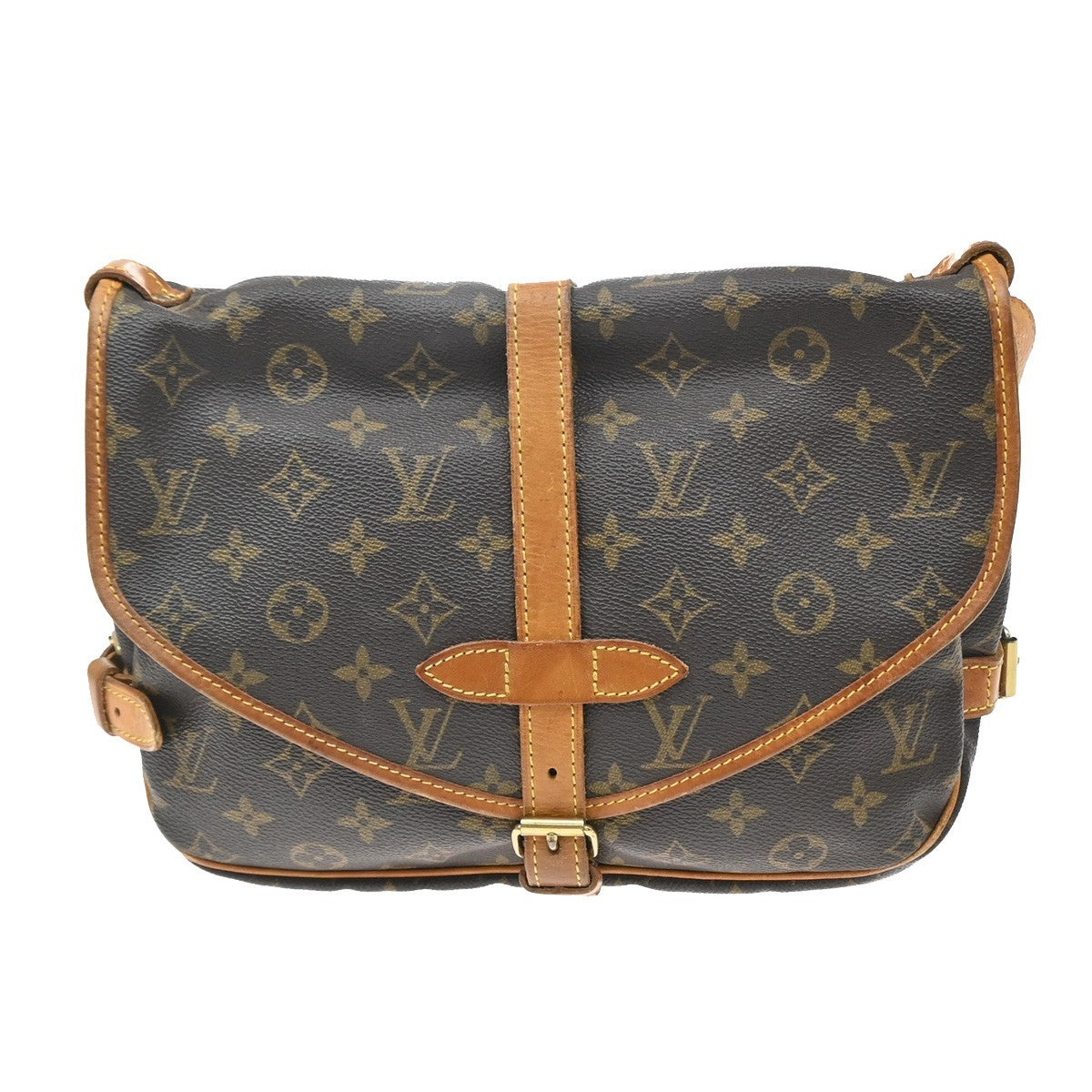 Louis Vuitton Saumur Monogram, Brown, Canvas, Shoulder Bag