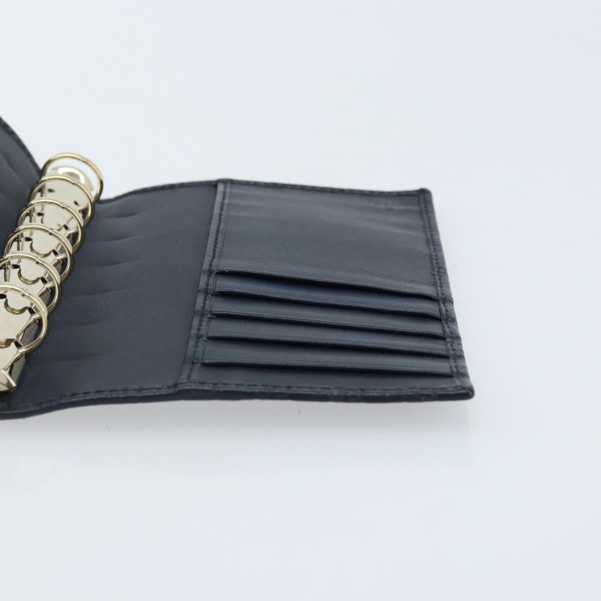 Gucci Ring Agenda Cover Guccissima Leather, Navy, Leather, Briefcase