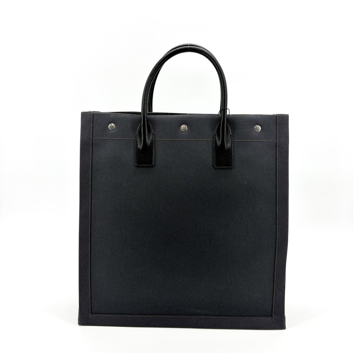 Saint Laurent Rive Gauche Pouch Canvas, Black, Canvas, Clutch