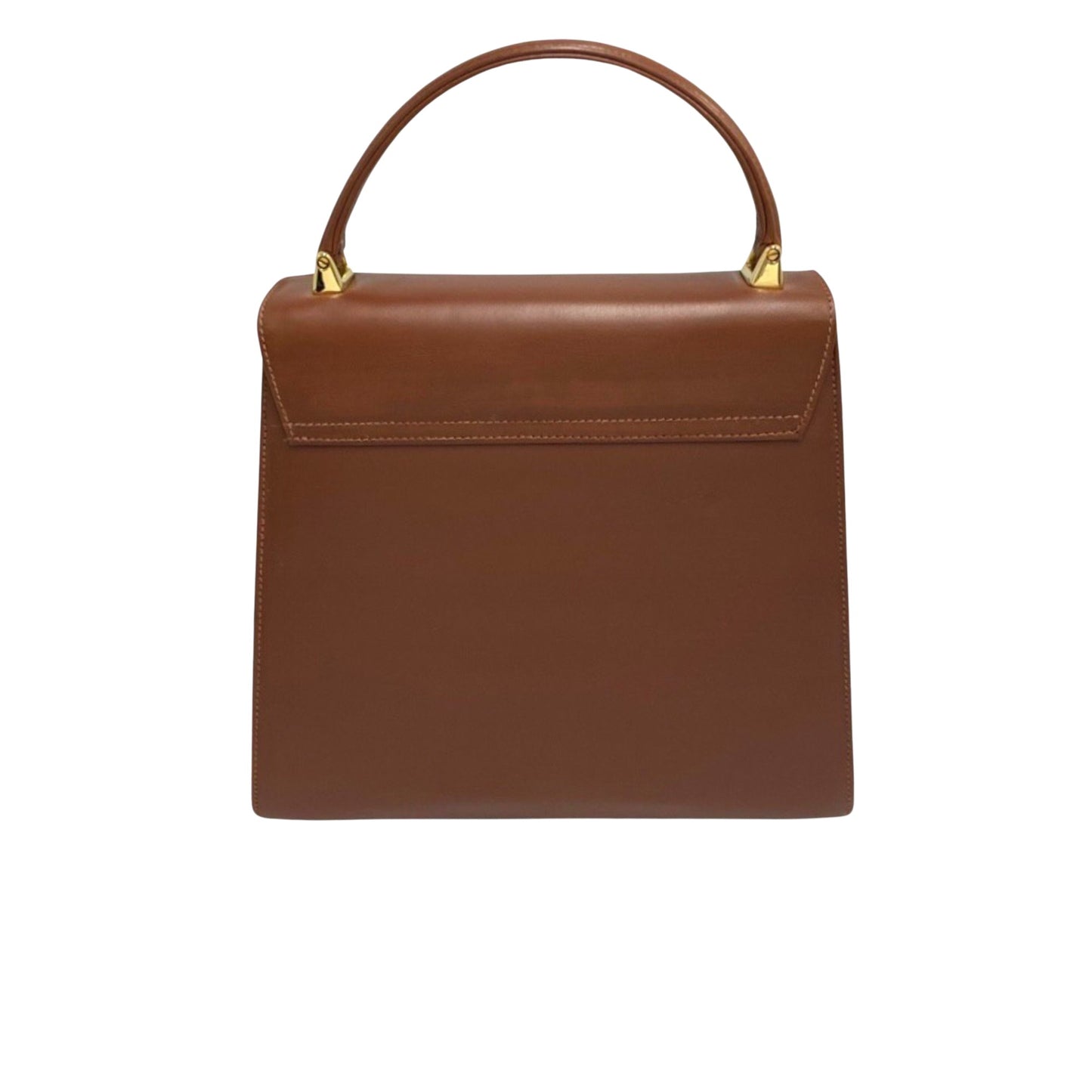 Salvatore Ferragamo Gancini, Brown, Leather, handbag