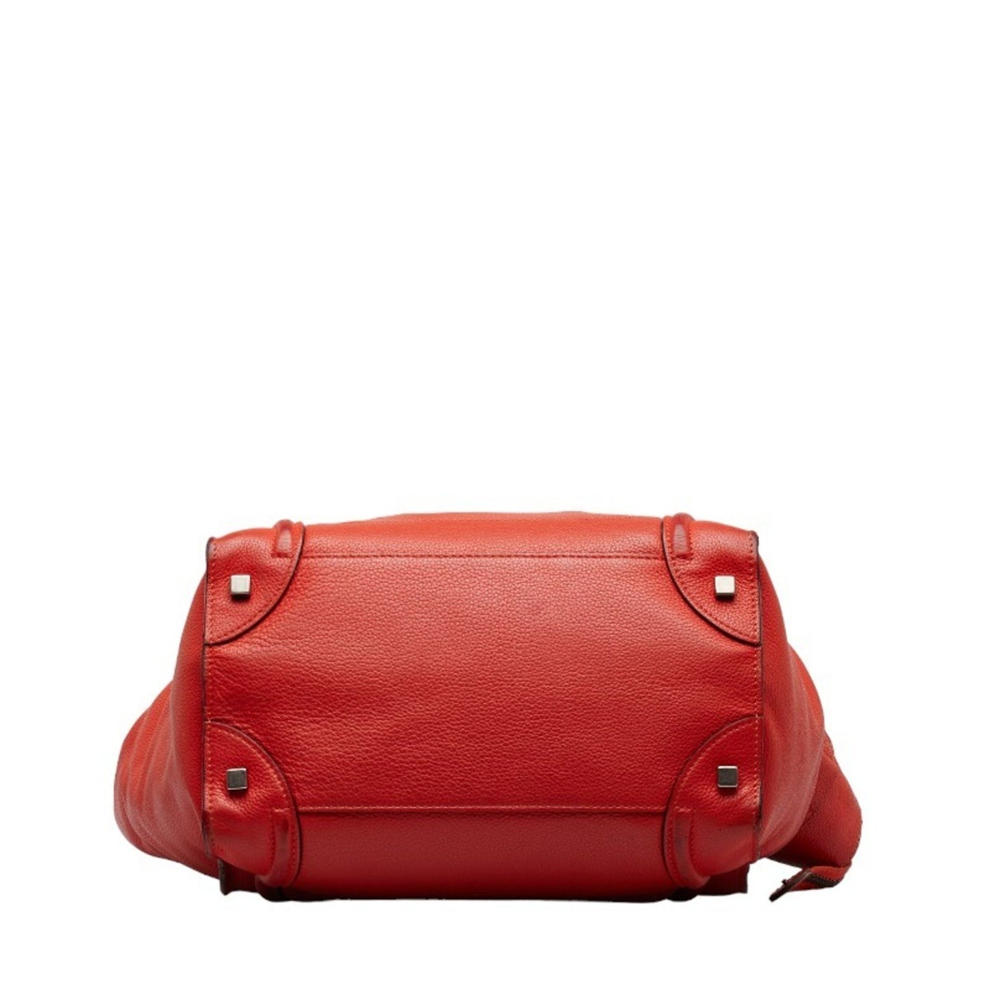 Céline Luggage, Orange, Leather, handbag