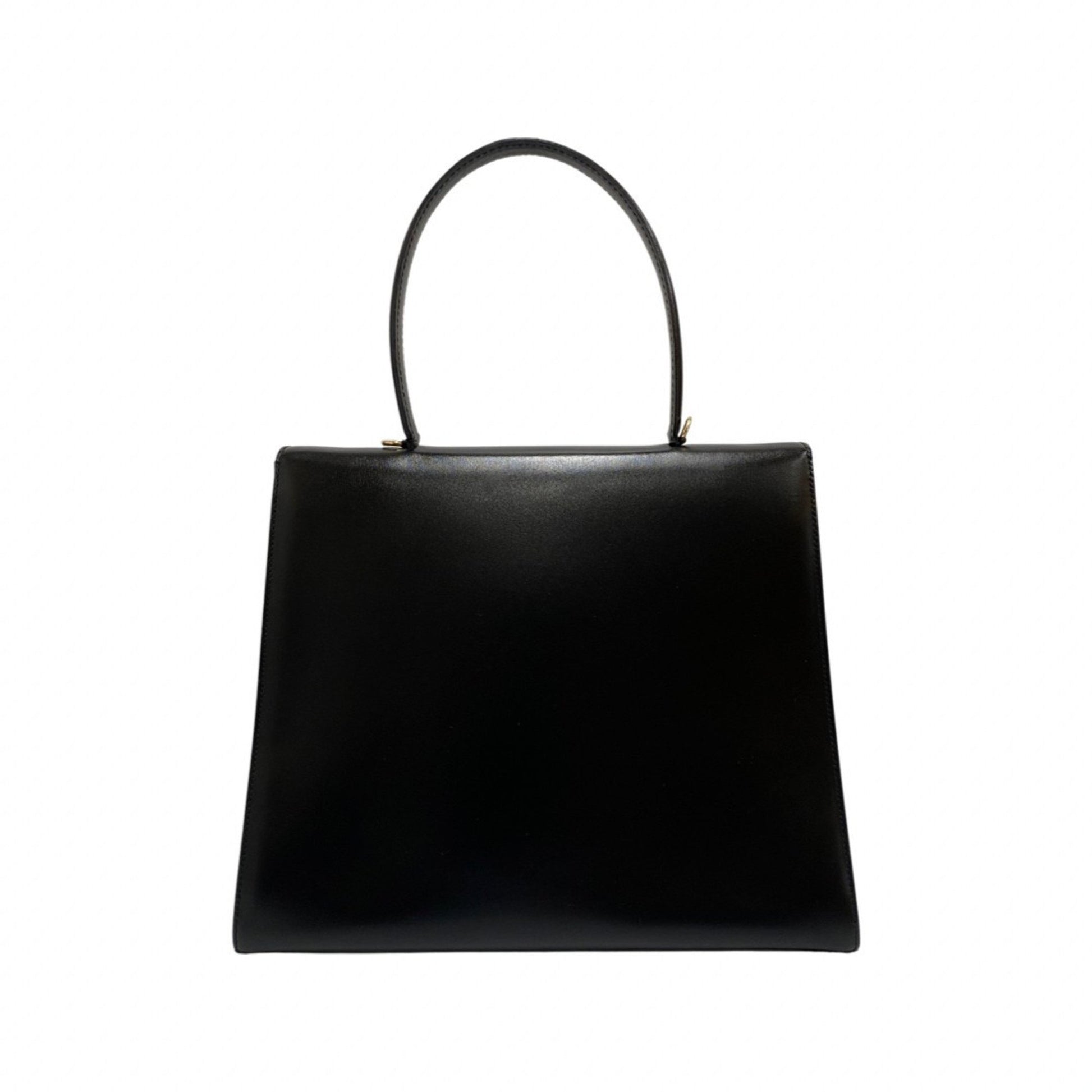 Céline Logo du cercle, Black, Leather, handbag