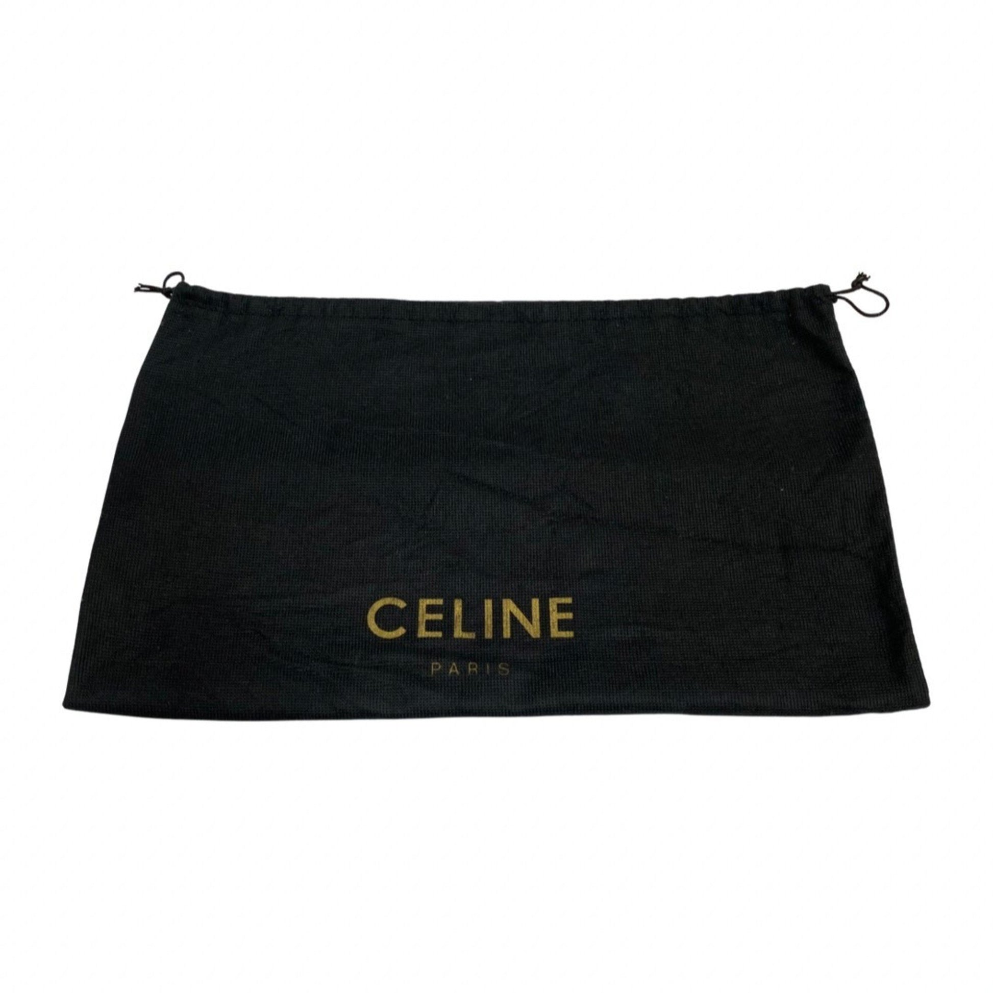 Céline Logo du cercle, Black, Leather, handbag