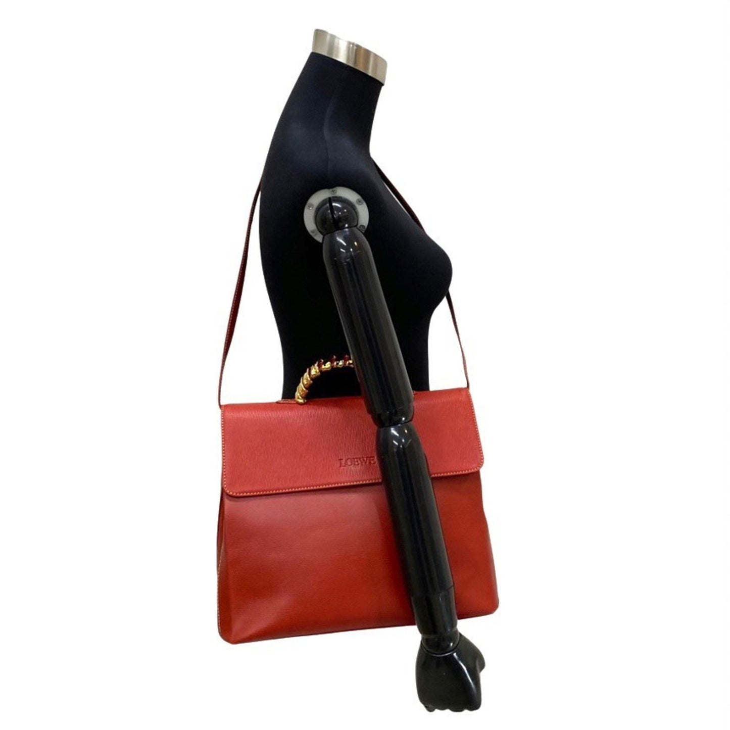 Loewe Velazquez, Red, Leather, handbag