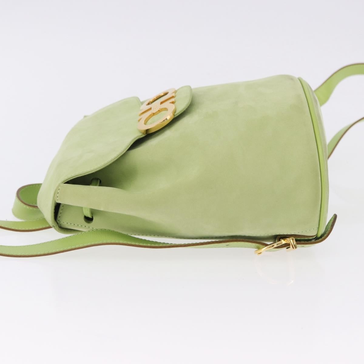 Salvatore Ferragamo Gancini Suede, Green, Suede, Backpack