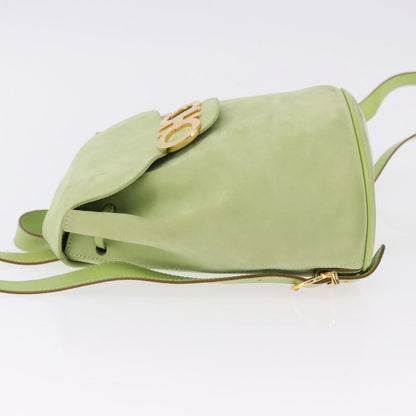 Salvatore Ferragamo Gancini Suede, Green, Suede, Backpack