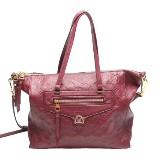 Louis Vuitton Lumineuse, Burgundy, Canvas, handbag