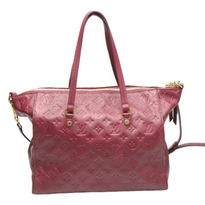 Louis Vuitton Lumineuse, Burgundy, Canvas, handbag