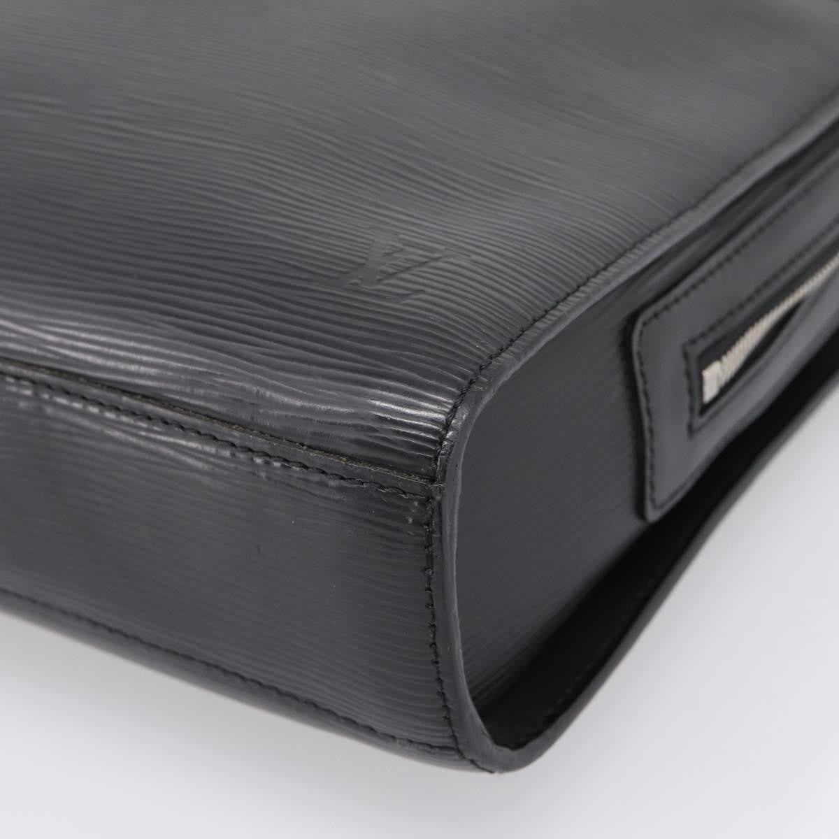 Louis Vuitton Bassano Epi Leather, Black, Leather, Briefcase