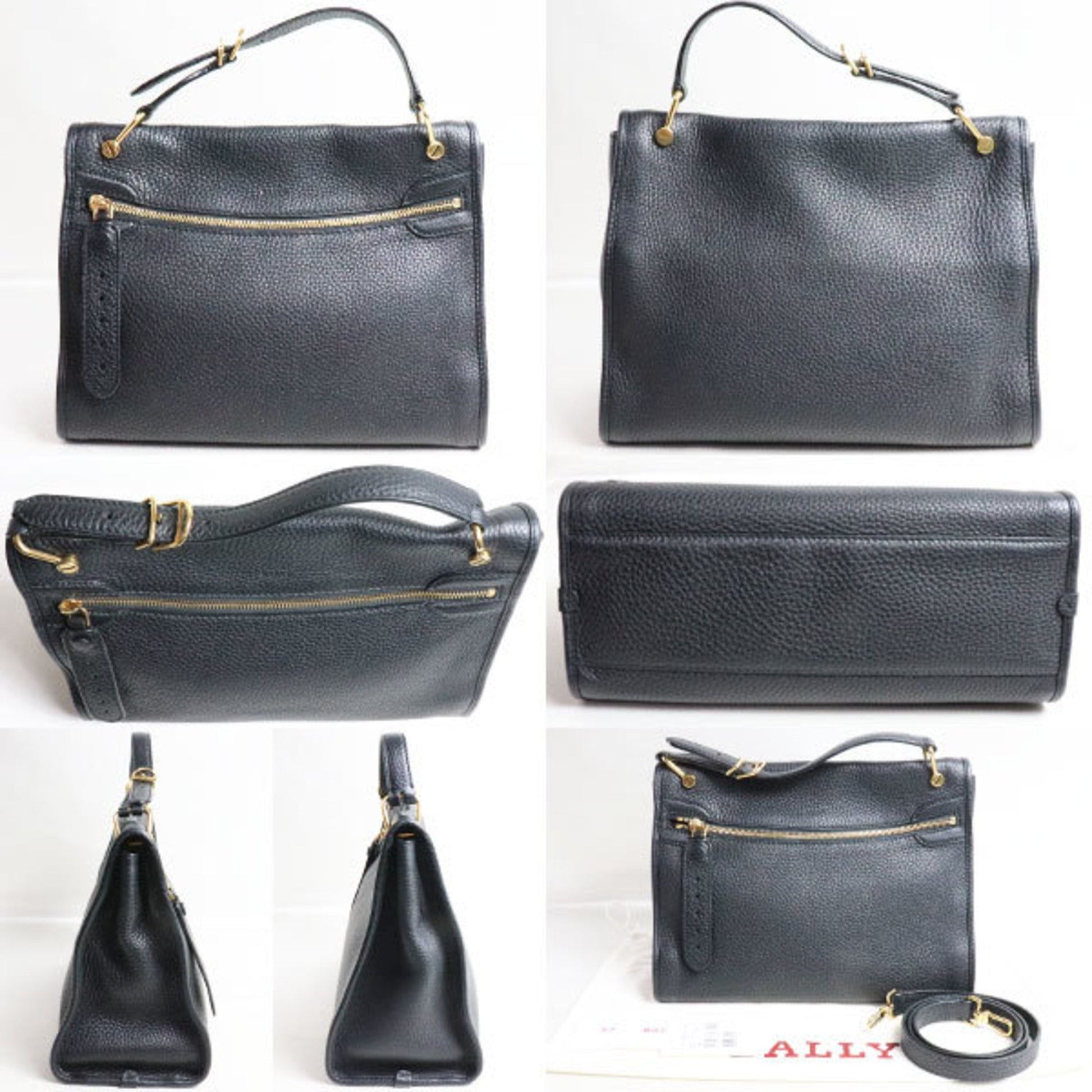 Bally, Black, Leather, handbag