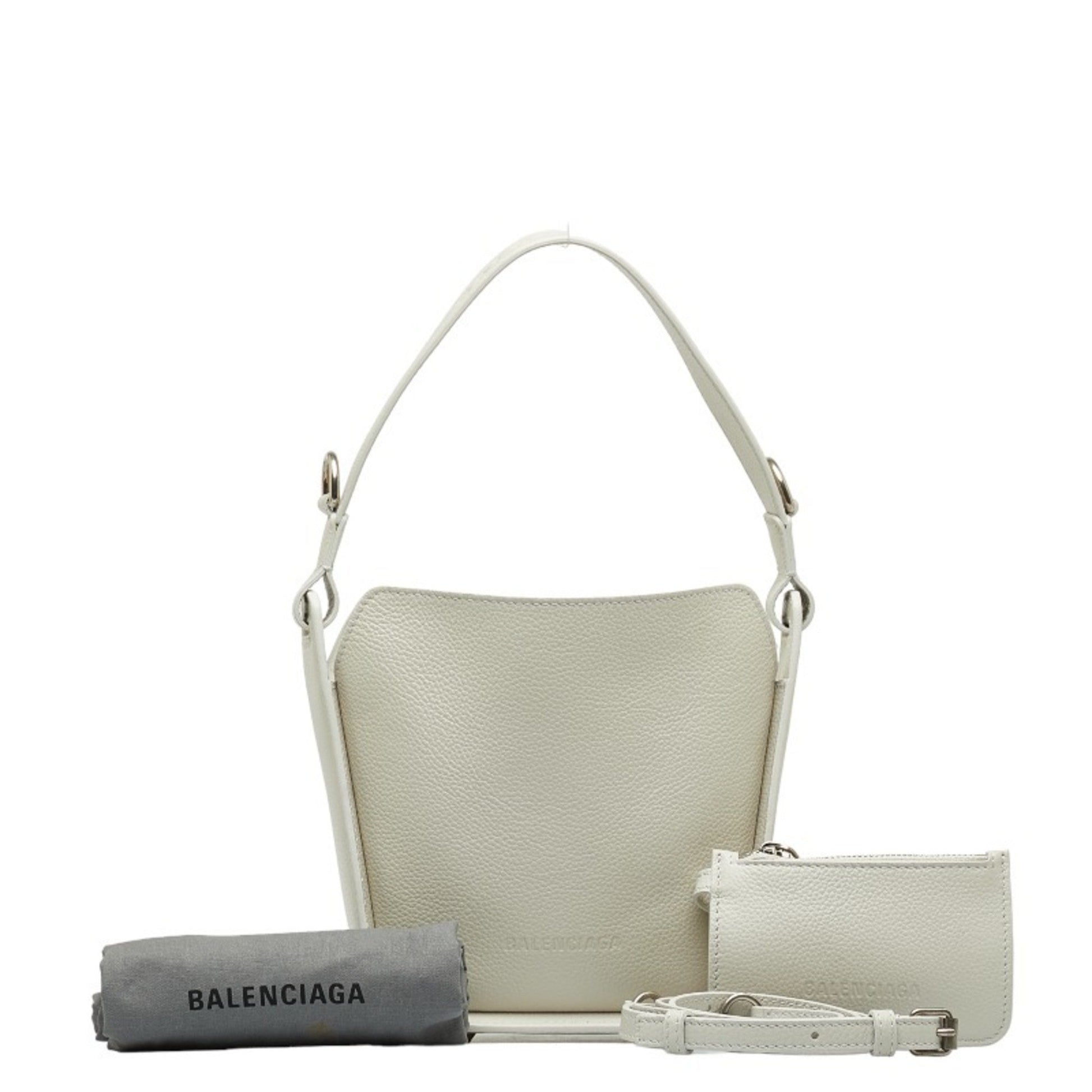 Balenciaga North South, White, Leather, shopper