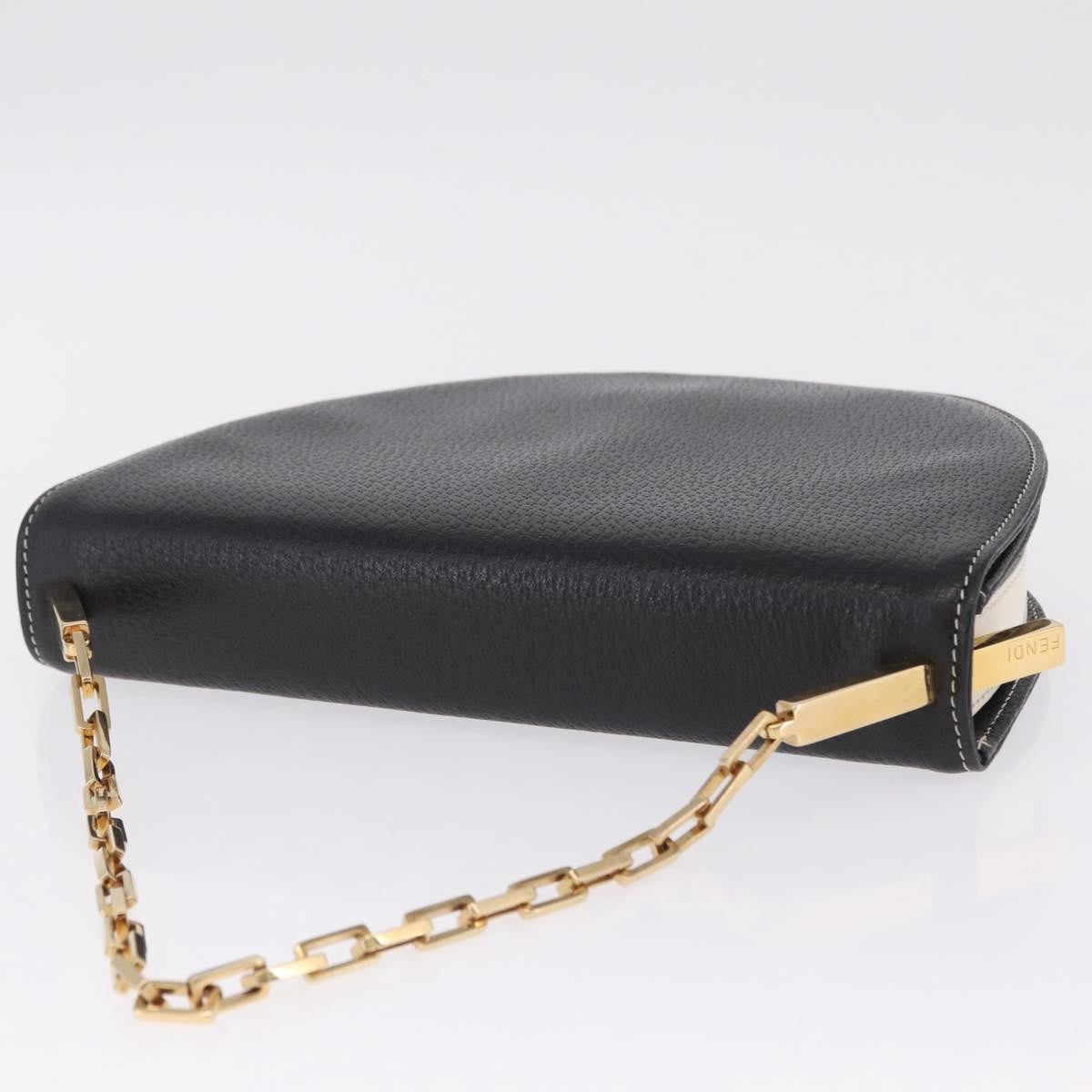 Fendi Shoulder Leather, Black, Leather, Shoulder Bag