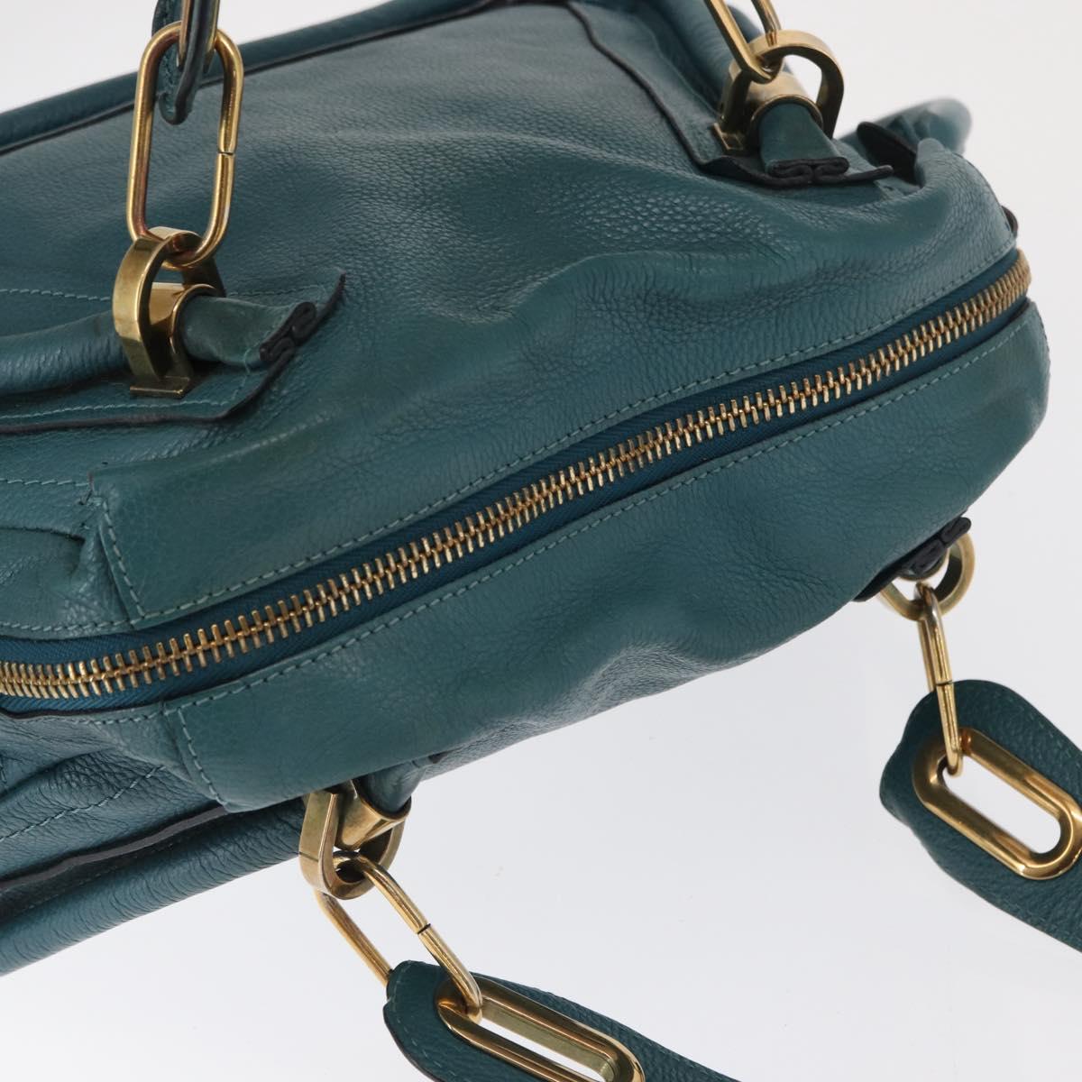 Chloe Paraty Top Handle Bag Leather, GREEN, LEATHER, Shoulder bag