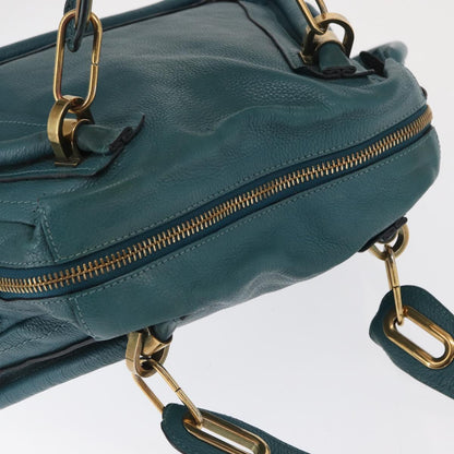 Chloe Paraty Top Handle Bag Leather, GREEN, LEATHER, Shoulder bag
