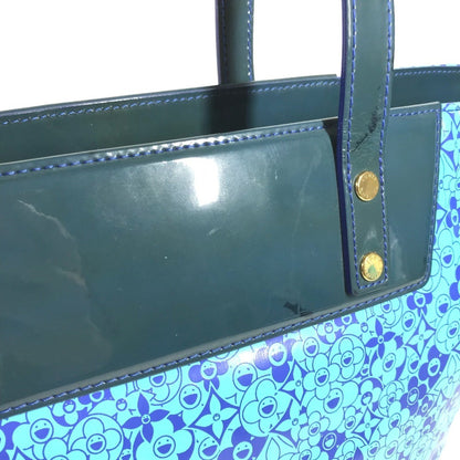 Louis Vuitton Voyage Cosmic Blossom, Blue, Patent Leather, Tote Bag