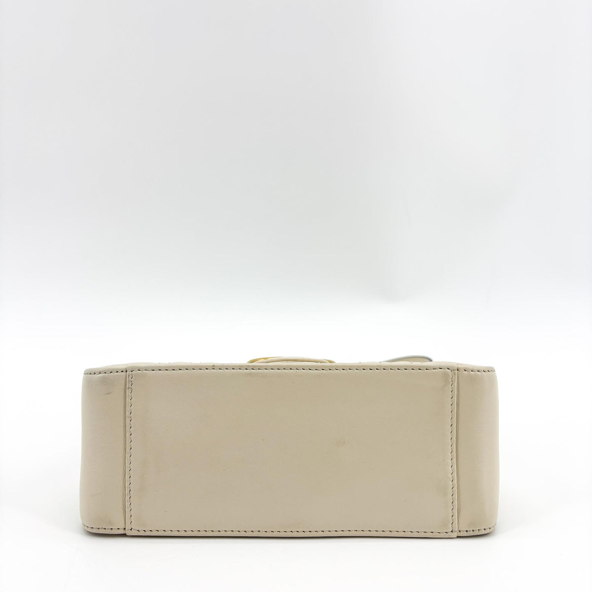 Gucci GG Marmont Top Handle Flap Matelasse Leather, White, Leather, Handbag