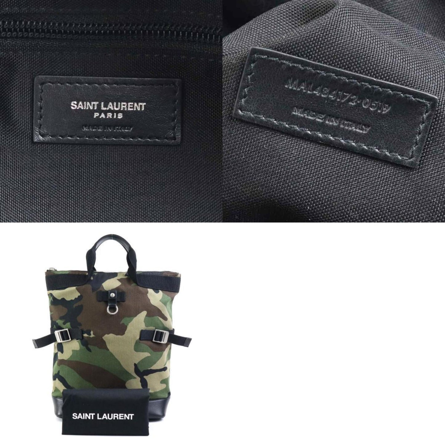 Saint Laurent Rivington, Khaki, Canvas, backpack