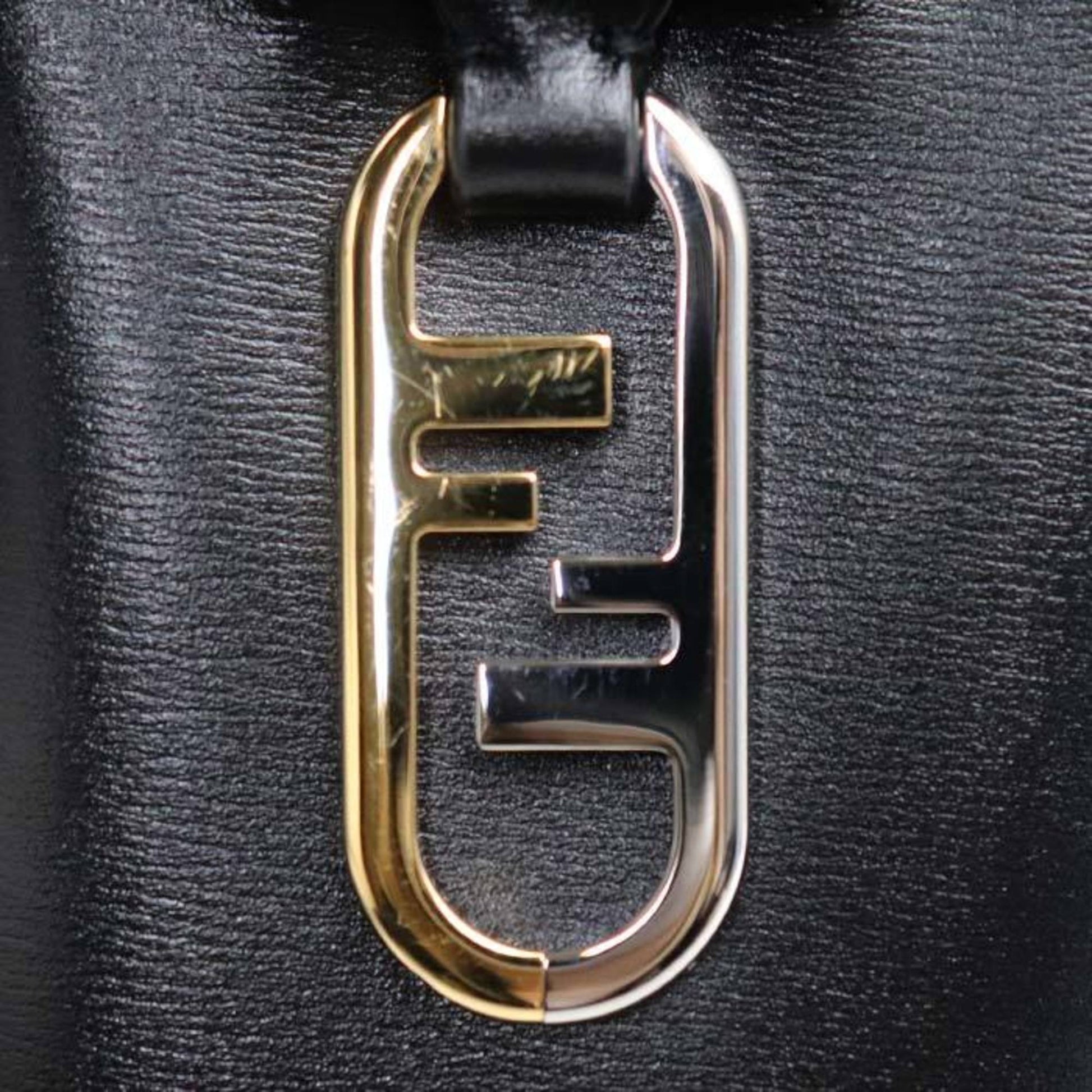 Fendi, Black, Leather, clutch