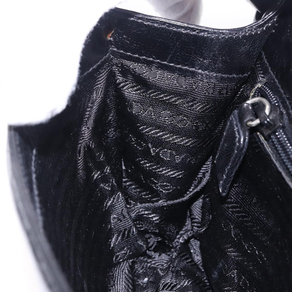 Prada Chain Shoulder Leather, Black, Leather, Shoulder Bag