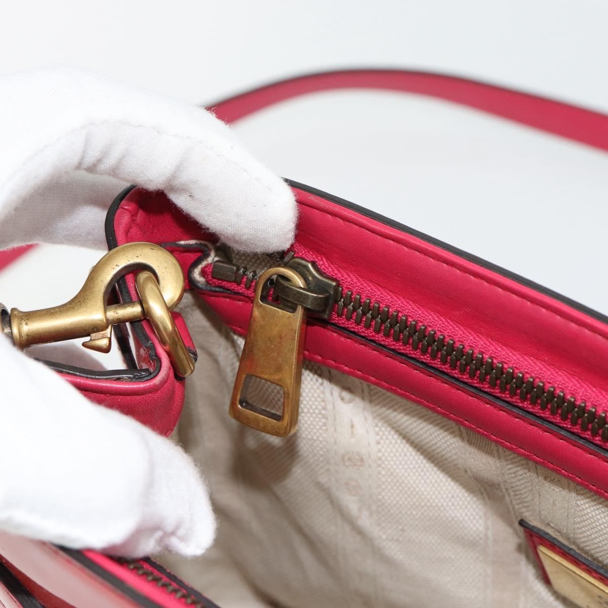 Gucci Bright Bit Convertible Tote Patent, Pink, Patent Leather, Tote Bag