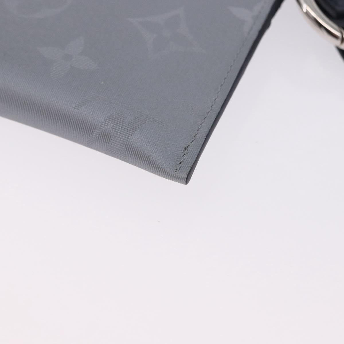 Louis Vuitton Alpha Pouch Limited Edition Monogram Satellite Canvas, Silver, Canvas, Clutch