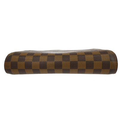 Louis Vuitton Pochette Saint Louis Damier Ebene, Brown, Canvas, Clutch