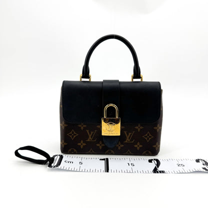 Louis Vuitton Locky Monogram Canvas with Leather, Black, Canvas, Handbag
