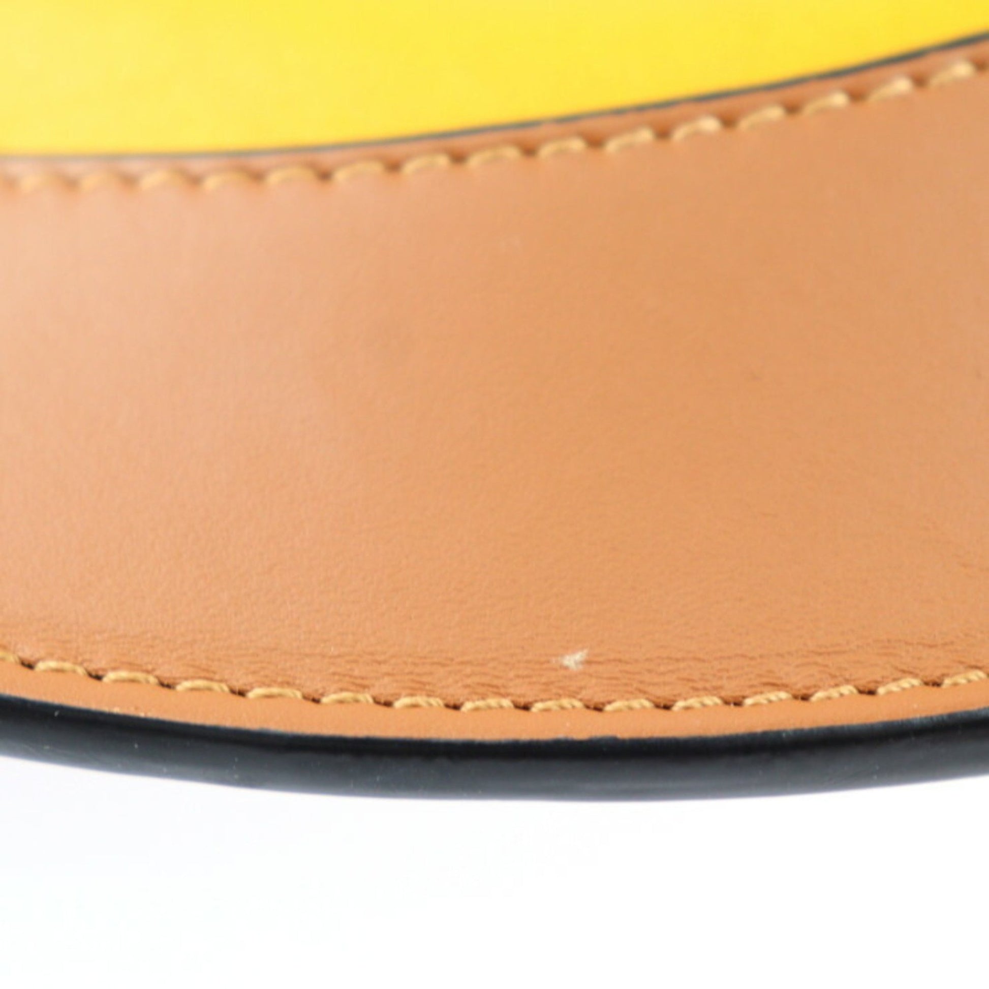 Loewe Horseshoe, Yellow, Leather, shoulder