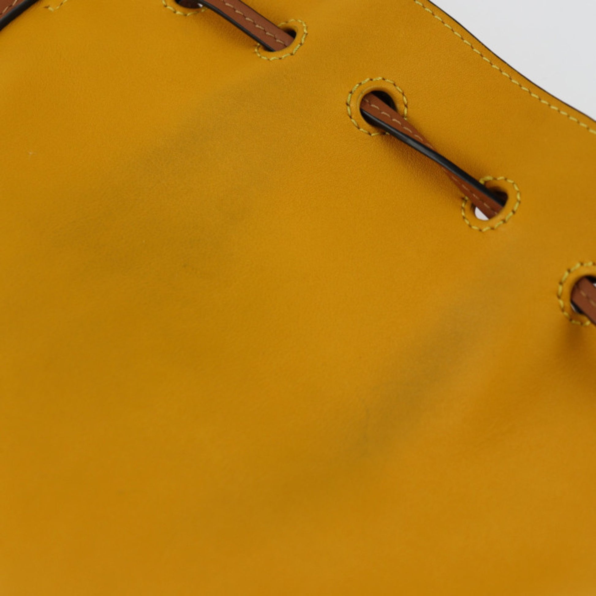 Loewe Horseshoe, Yellow, Leather, shoulder