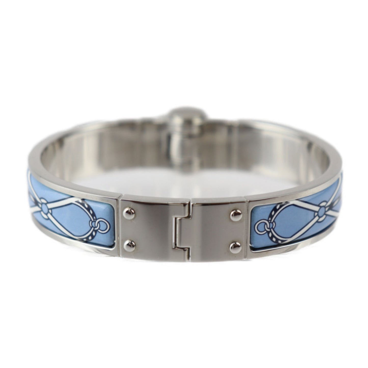 Hermès Charnière, Blue, Metal, bracelet