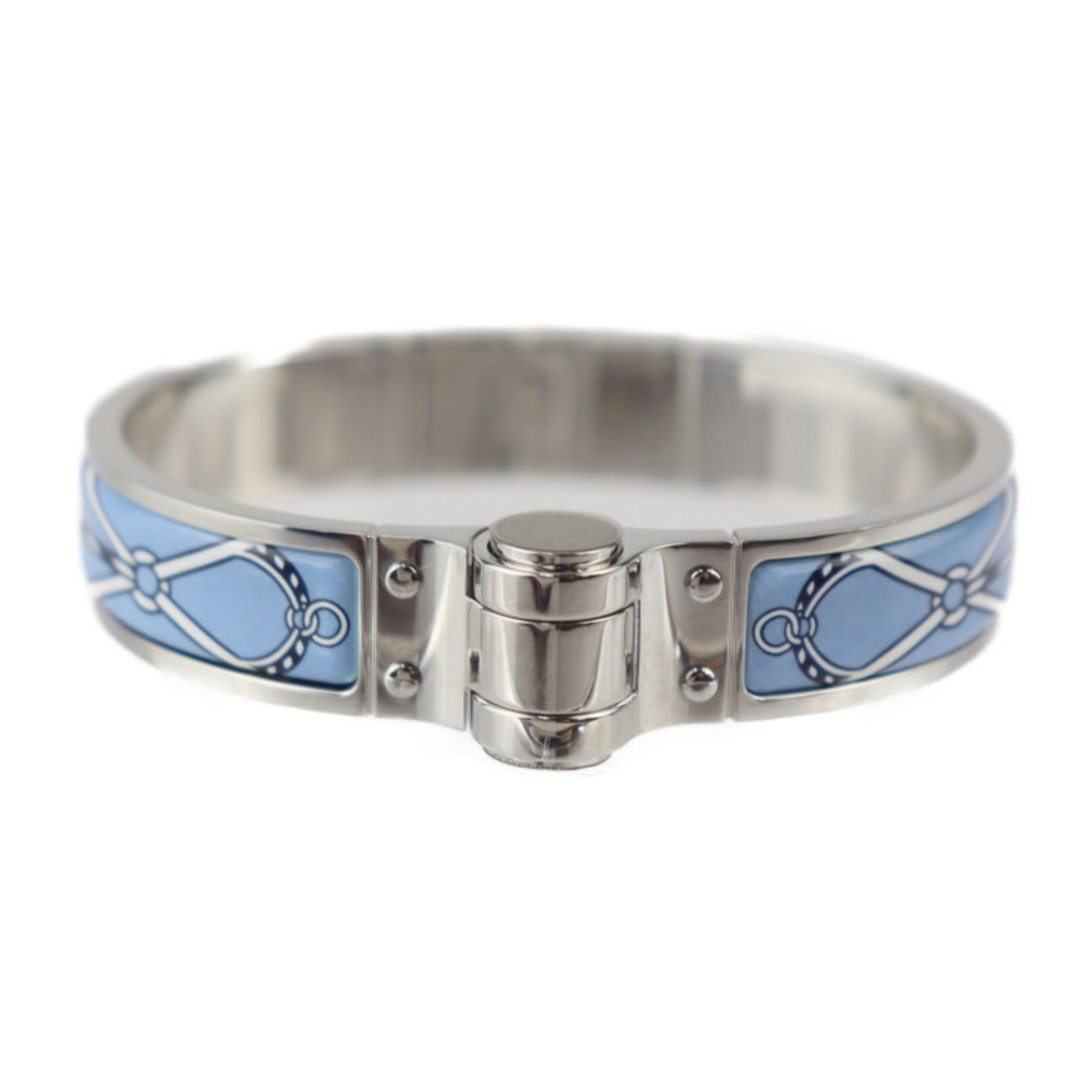 Hermès Charnière, Blue, Metal, bracelet