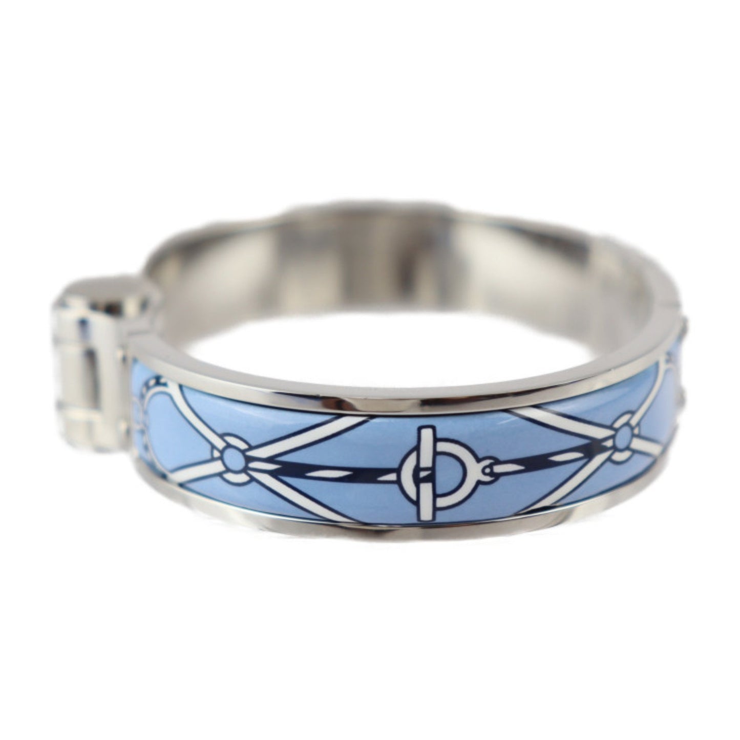 Hermès Charnière, Blue, Metal, bracelet