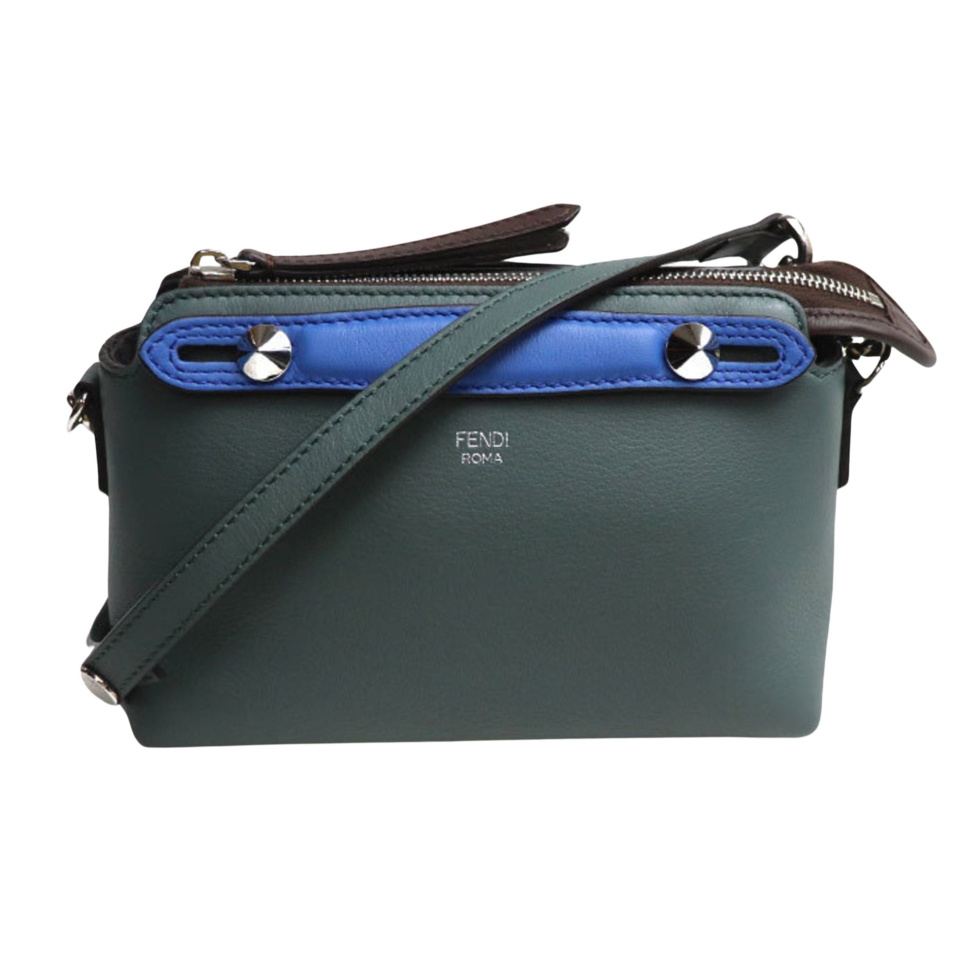 Fendi By the way Medium, Green, Leather, shoulder