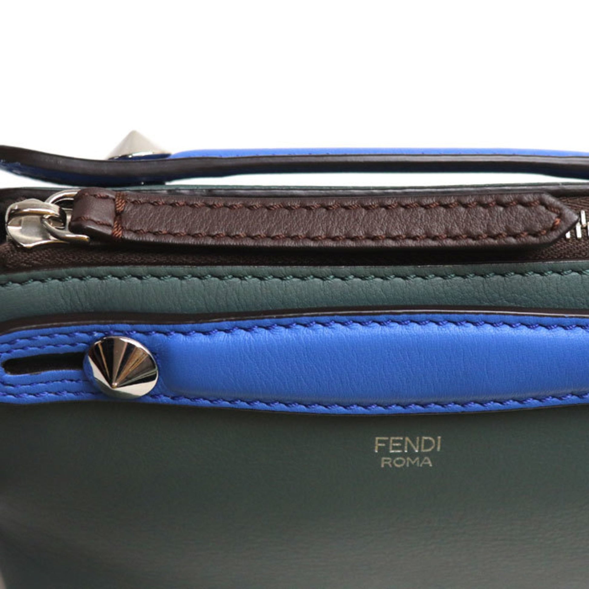 Fendi By the way Medium, Green, Leather, shoulder