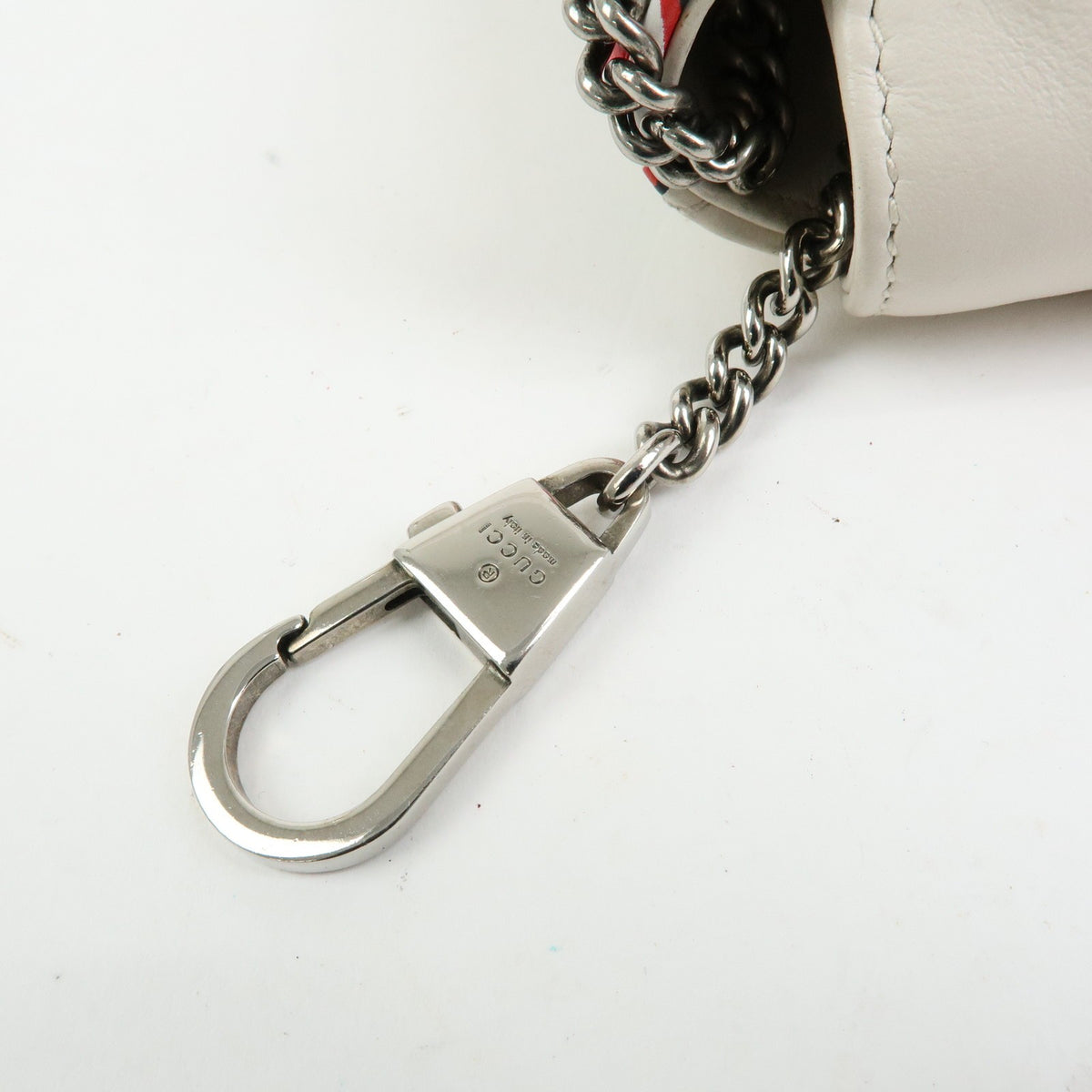 Gucci GG Marmont Flap Printed Diagonal Quilted Leather, White, Leather, Handbag