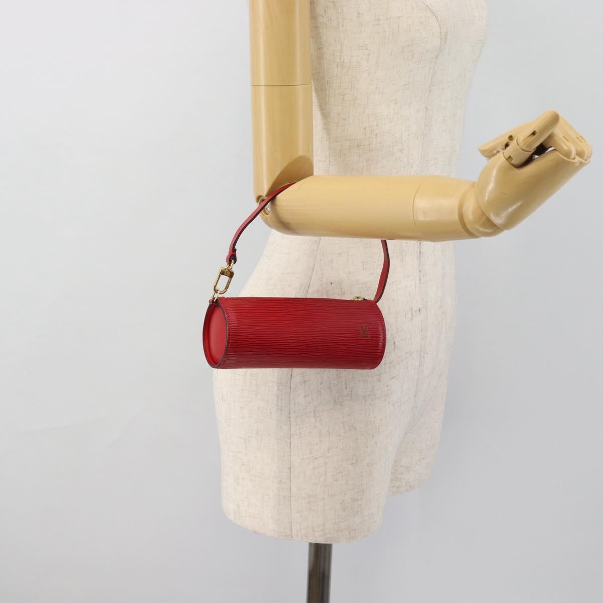 Louis Vuitton Soufflot Pochette Epi Leather, Red, Leather, Clutch