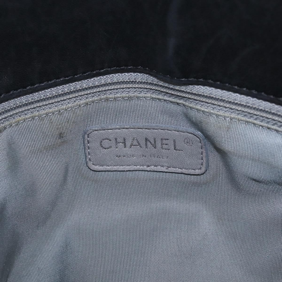 Chanel Lipstick Open Patent Vinyl, Black, Patent Leather, Tote Bag