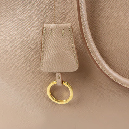 Prada Galleria Double Zip Saffiano Leather, Pink, Leather, Tote Bag
