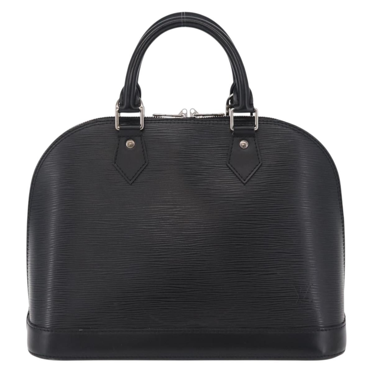 Louis Vuitton Alma Epi Leather, Black, Leather, Handbag