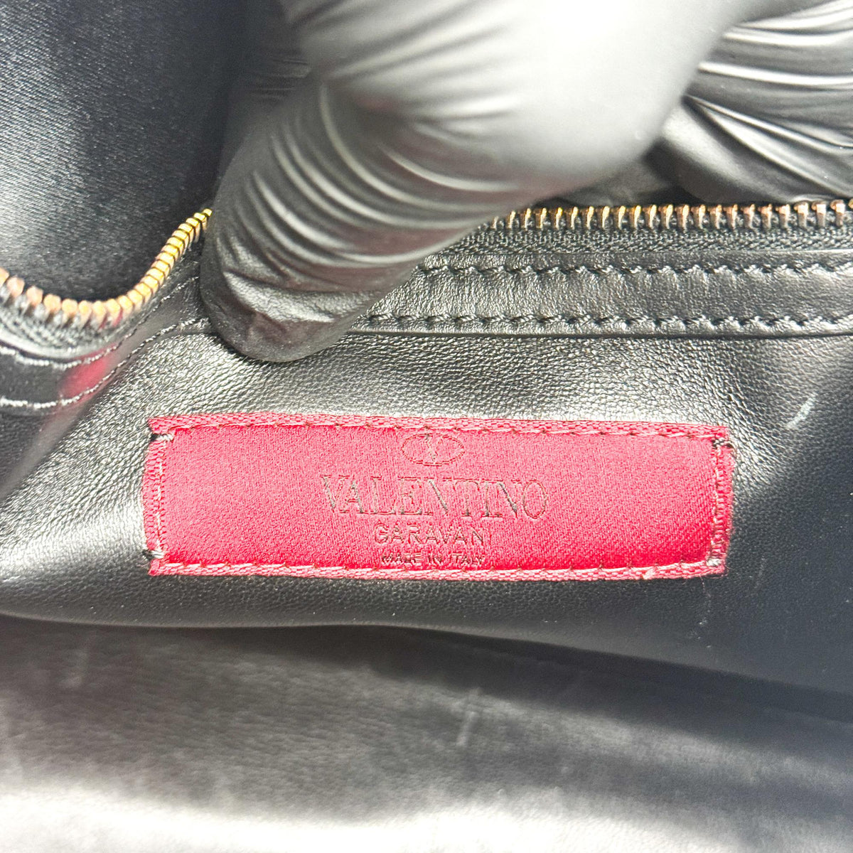 Valentino Garavani My Rockstud Satchel Leather, Black, Leather, Handbag