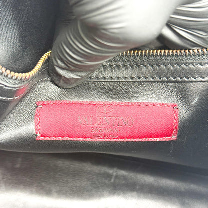 Valentino Garavani My Rockstud Satchel Leather, Black, Leather, Handbag