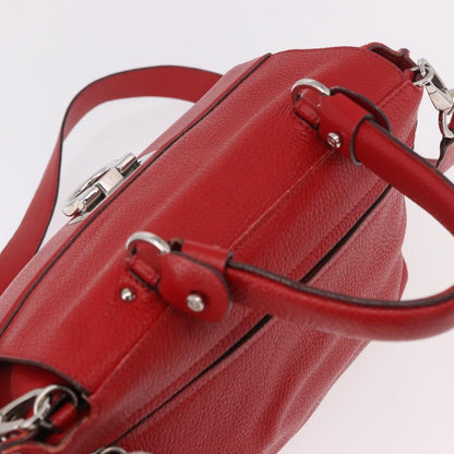 Salvatore Ferragamo Sofia Satchel Grainy Leather, Red, Leather, Handbag
