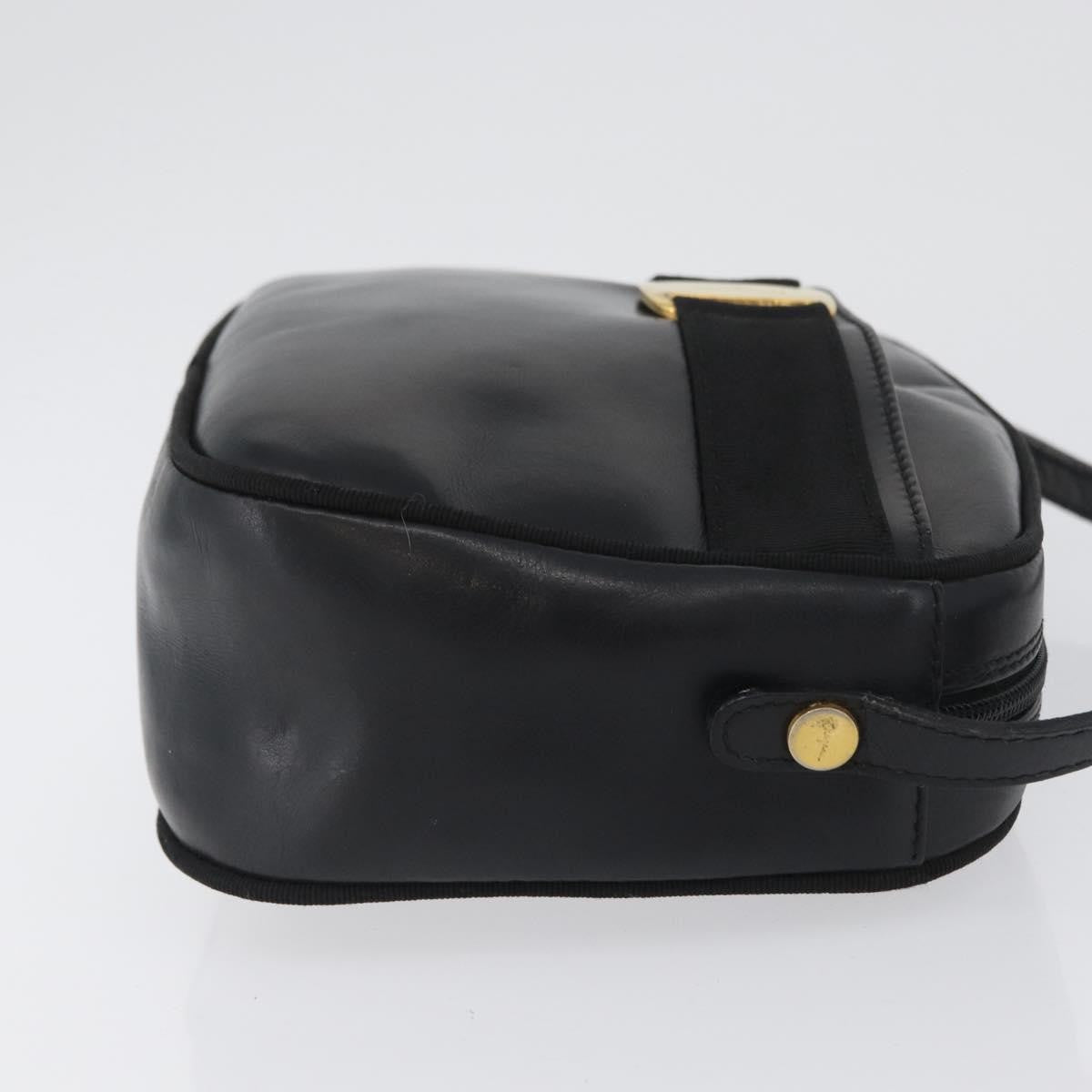 Salvatore Ferragamo Vara Bow camera Leather, Black, Leather, Shoulder Bag